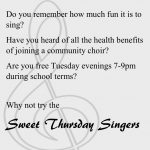 Sweet Thursday Community Singers