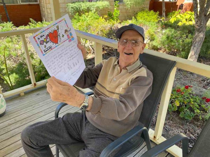 Resident with his letter