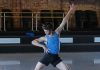 Jesse Homes rehearsing for CoVid Lab. Photo courtesy of West Australian Ballet