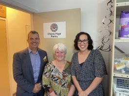 City of Stirling Mayor Mark Irwin, Kachie Taylor and Cassi Richardson