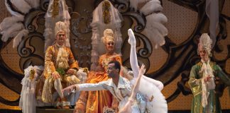 Juan Carlos Osma as Prince Desiré and Alexa Tuzil as Princess Aurora in The Sleeping Beauty. Photo by Bradbury Photography