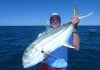 Ben Patrick hooked this horse of a brassy trevally on a Whiptail lure in Exmouth Gulf