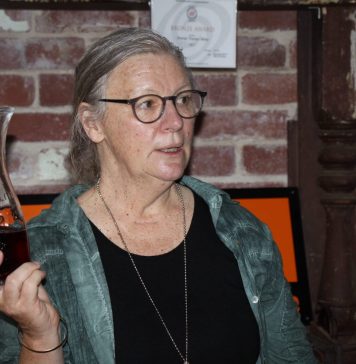 Pam Lincoln with an Oranje Tractor vermouth